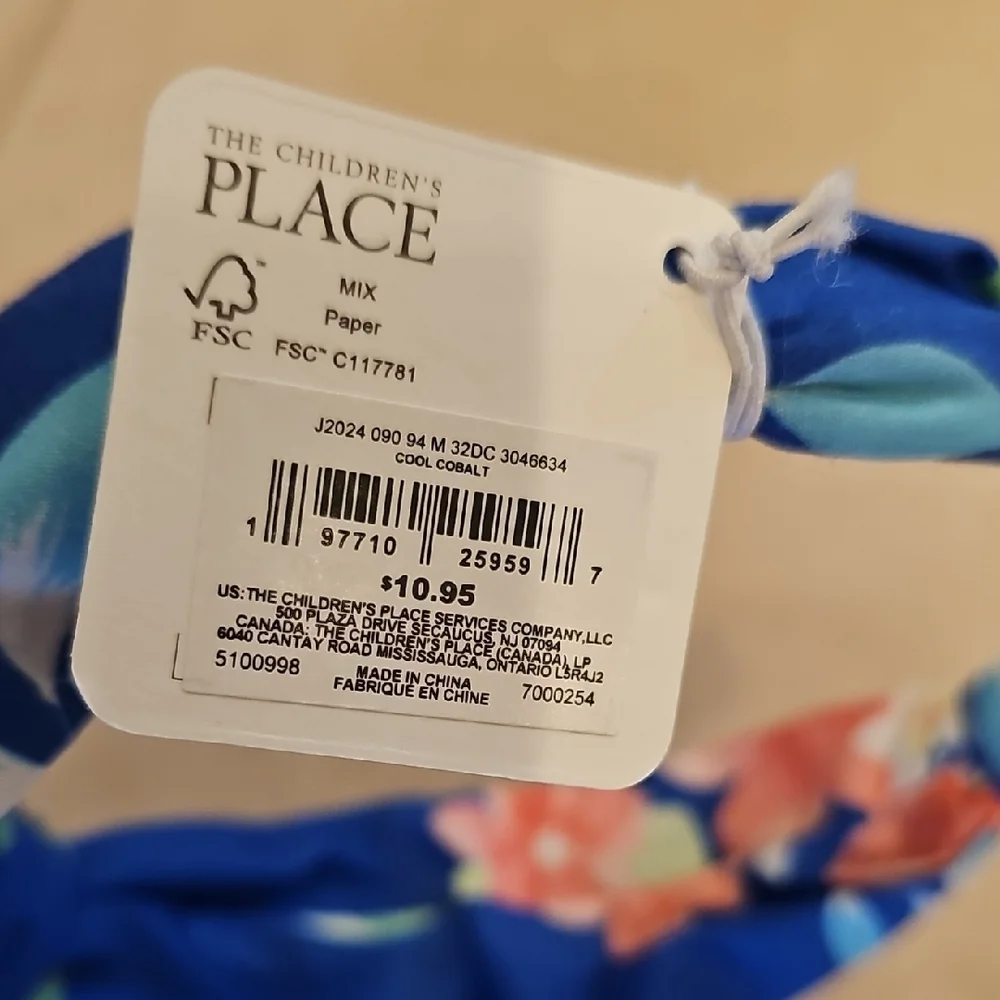 The Children's Place Blue Floral Headband NWT - Picture 4 of 6